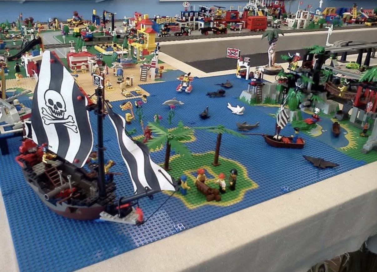 Large LEGO pirate display from Oasis Trading Post's past